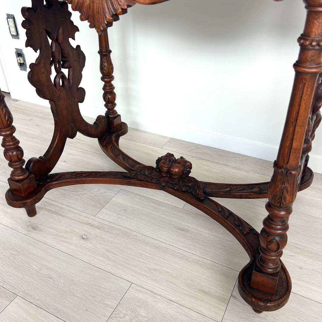 デスク　テーブル　英国　ヨーロッパアンティーク家具　フランス　木製　エンジェル