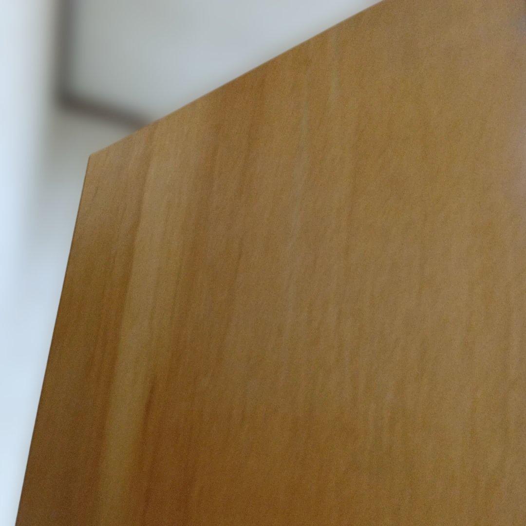 食器棚 グレーと木目調 ガラス扉付き　美品