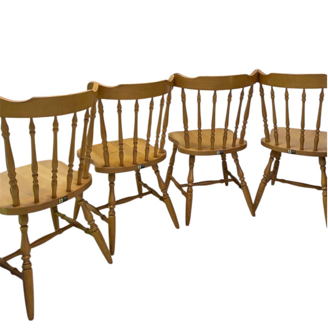 4脚の４　飛騨の家具　ダイニングチェア　椅子　ヴィンテージ