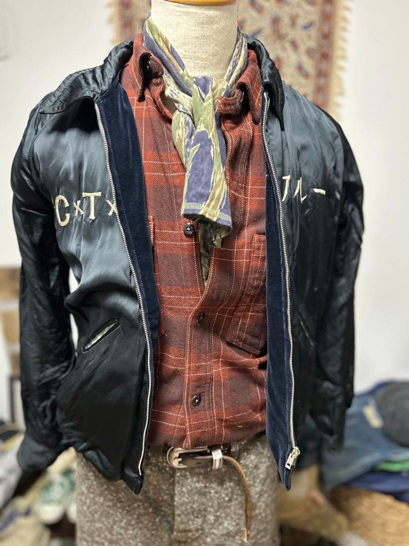 み*ん様 希少　激レア　東洋スペシャルスカジャン　港商　スカジャン　スーベニアジ