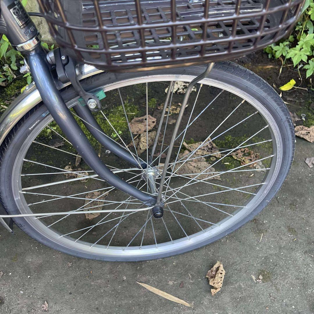 Panasonic 電動アシスト自転車 グレー カゴ24インチバッテリー12ah