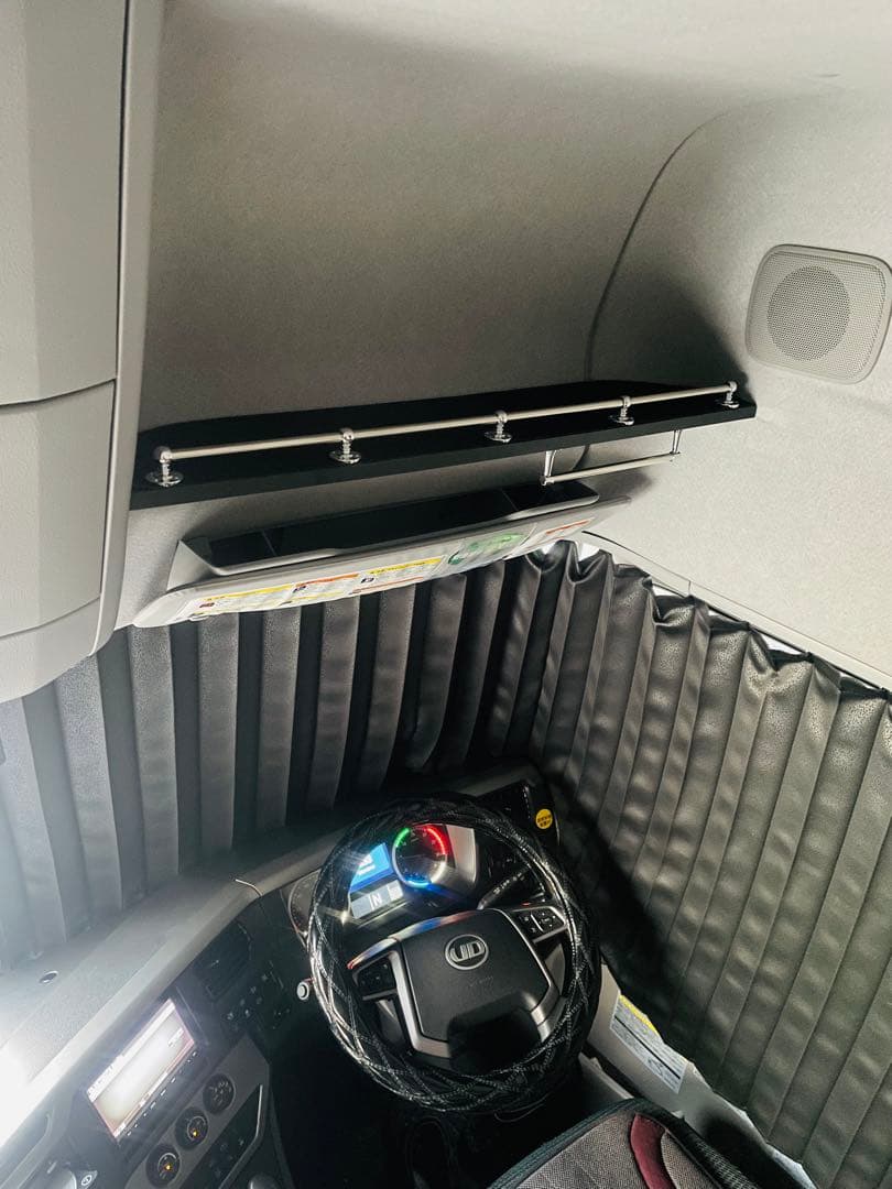 UD クオン 専用 ルーフラックmini　バイザー上 棚 車中泊 収納 カスタム