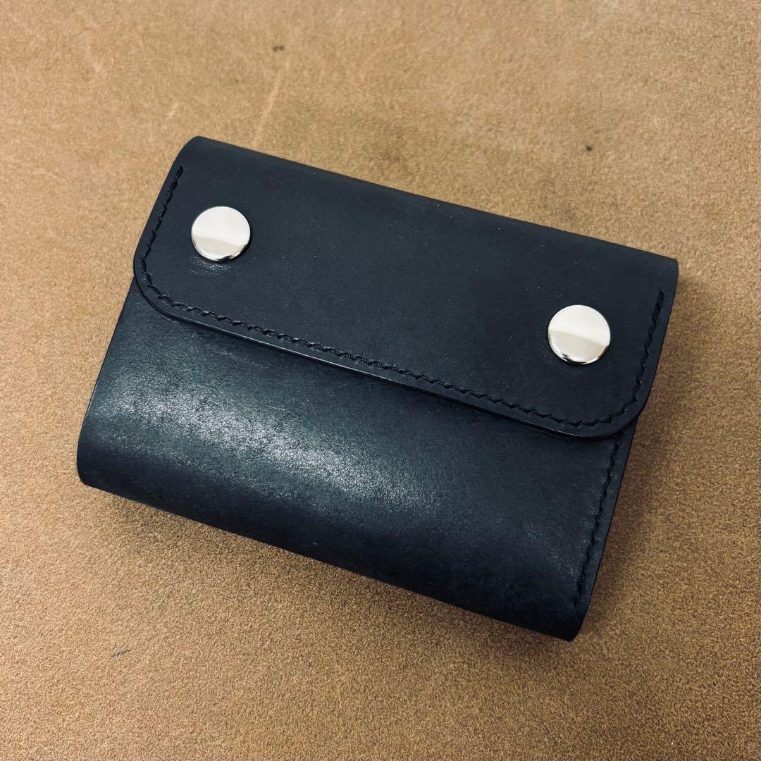 【サンプル特価】トラッカーウォレット　三つ折り財布　黒　IIPONTE