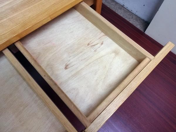 無印良品 タモ材 デスク 引出し付