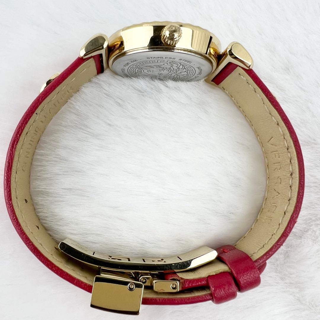美品✨VERSACE ミニバニティ 腕時計 レッド×ゴールド メデューサ