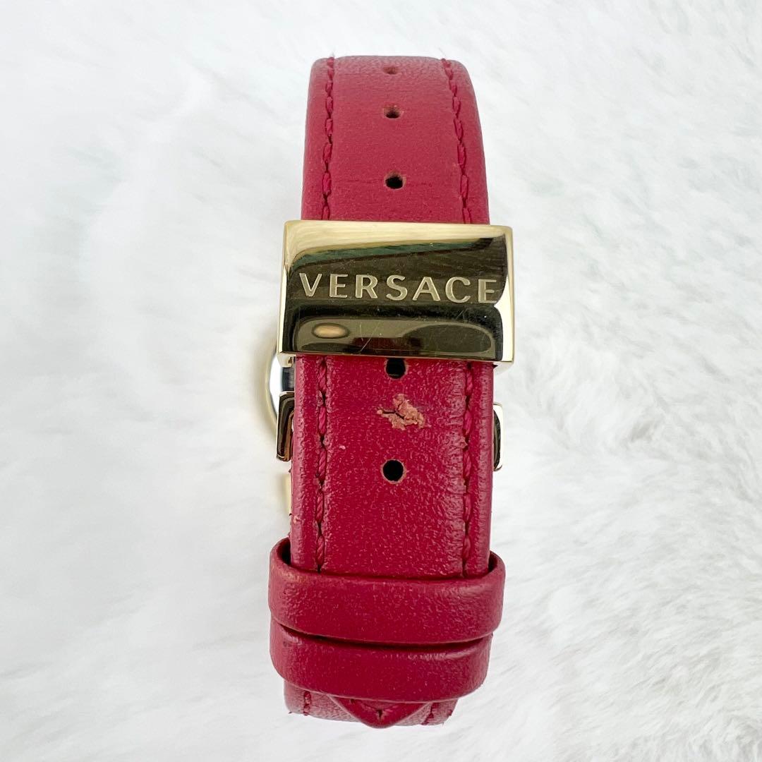 美品✨VERSACE ミニバニティ 腕時計 レッド×ゴールド メデューサ