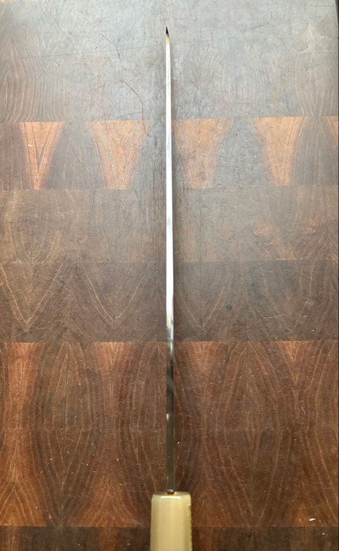 堺打刃物　冨樫　水本焼　柳刃　300mm 包丁　尺　和包丁　白鋼　黒檀　八角柄