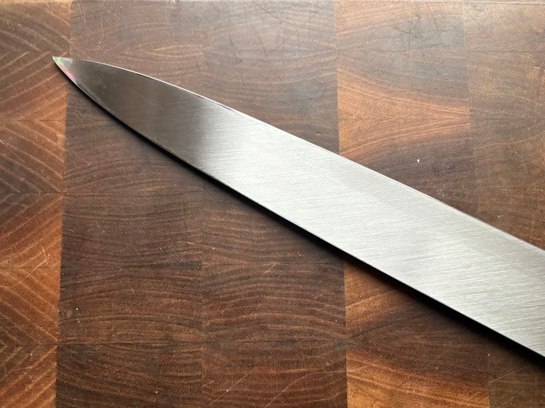 堺打刃物　冨樫　水本焼　柳刃　300mm 包丁　尺　和包丁　白鋼　黒檀　八角柄