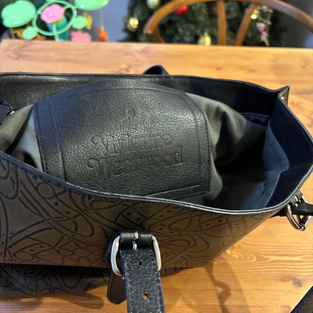 ヴィヴィアンウエストウッド トートバッグ オーブ A4 肩掛け ブラウン　本革