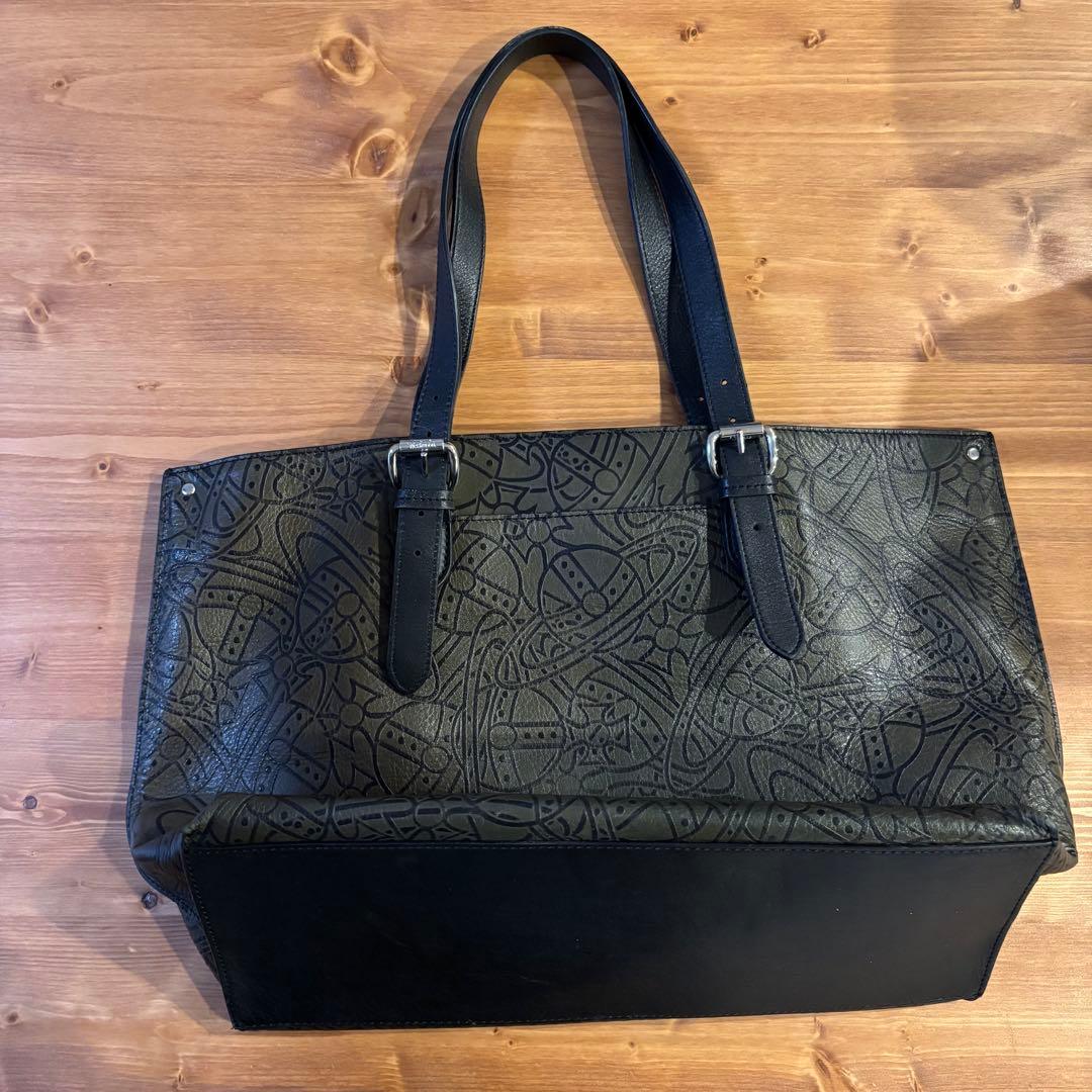 ヴィヴィアンウエストウッド トートバッグ オーブ A4 肩掛け ブラウン　本革