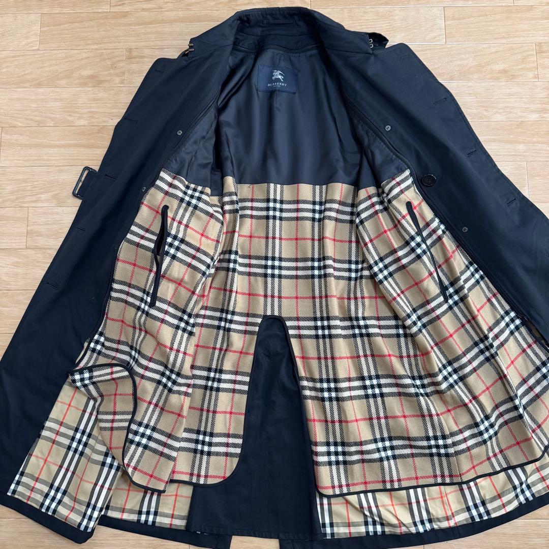 バーバリーロンドン ダブル ライナー付 トレンチコート L相当 ブラック