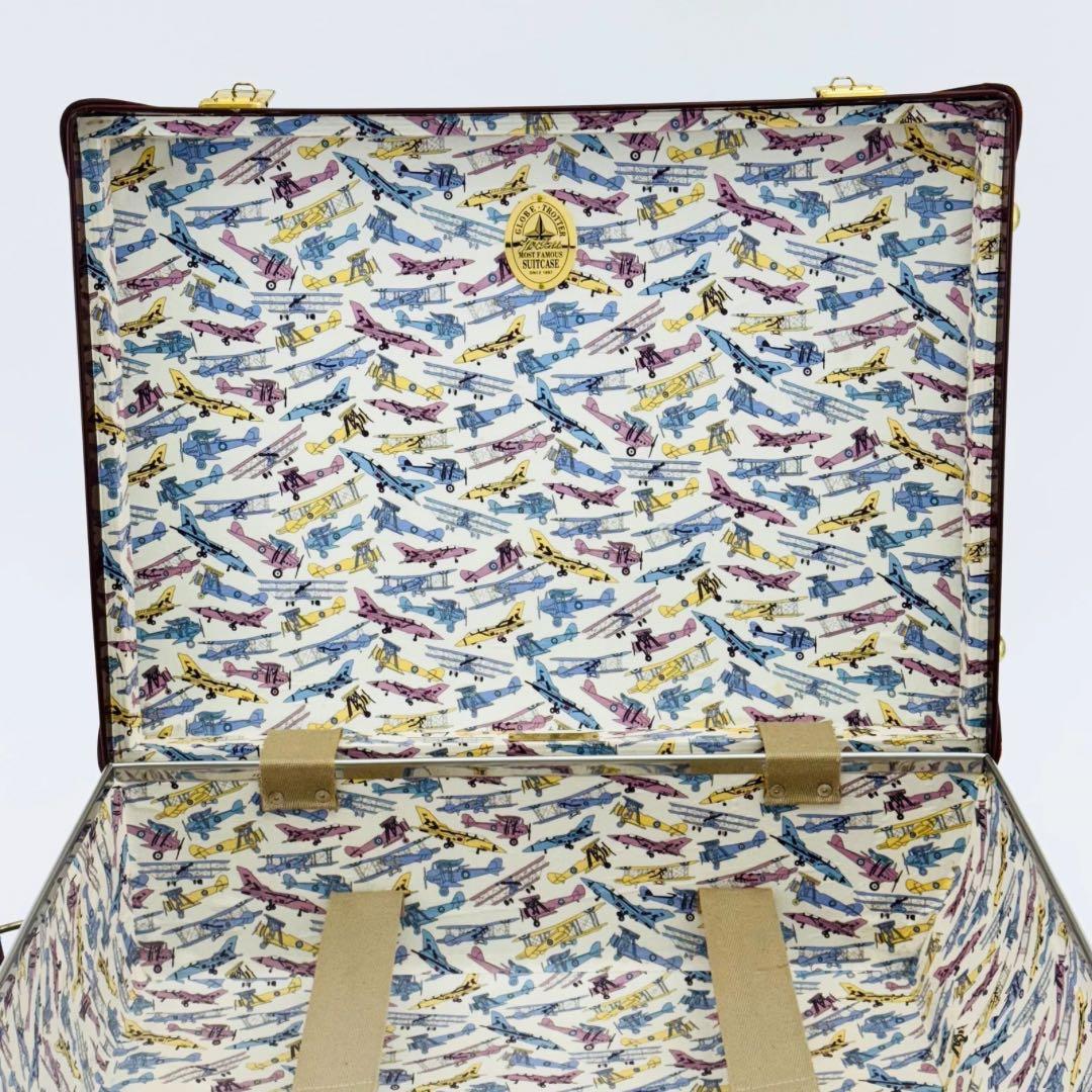 美品 グローブトロッター 18インチ 機内持ち込み キャリーオン ネイビー×赤