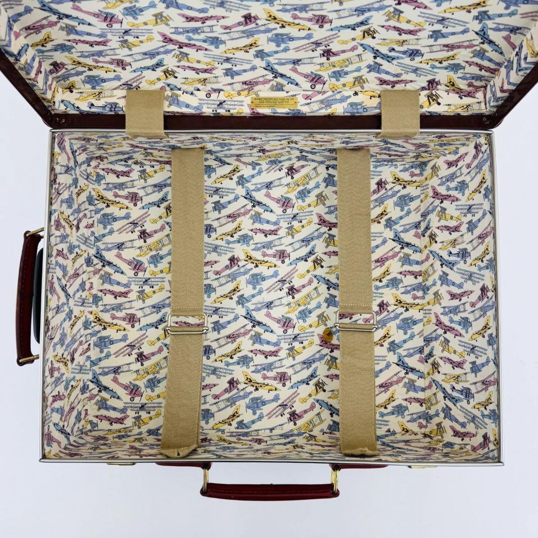 美品 グローブトロッター 18インチ 機内持ち込み キャリーオン ネイビー×赤