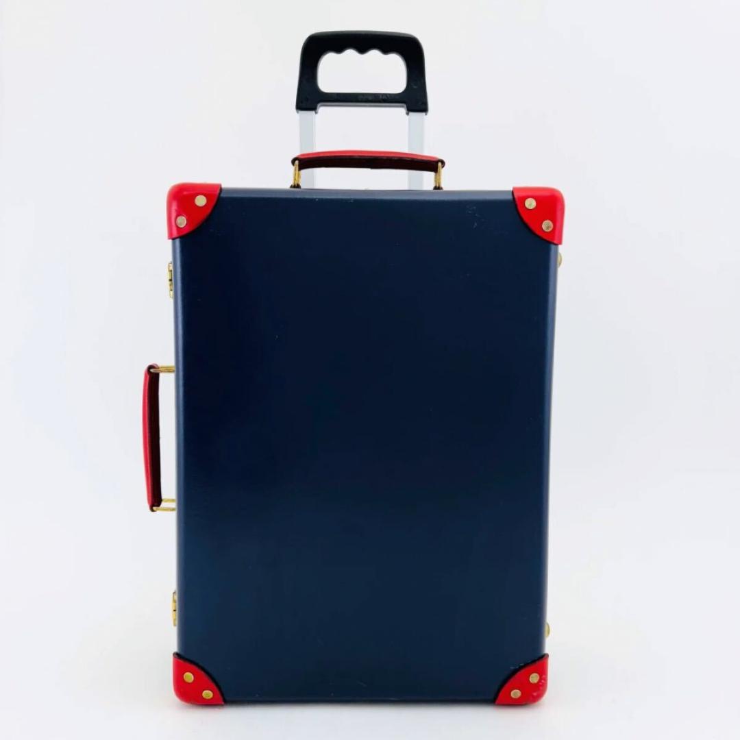 美品 グローブトロッター 18インチ 機内持ち込み キャリーオン ネイビー×赤