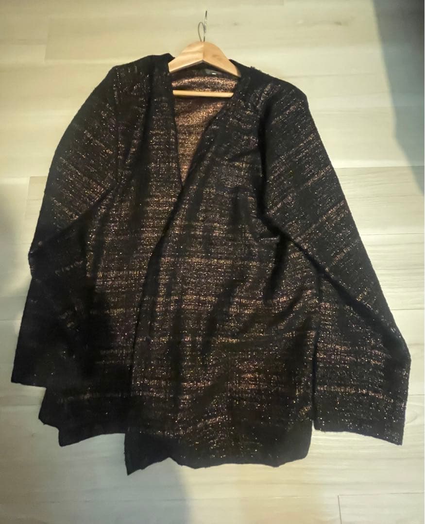 Needles ラメカーディガン　L ゴールド　ブラウン