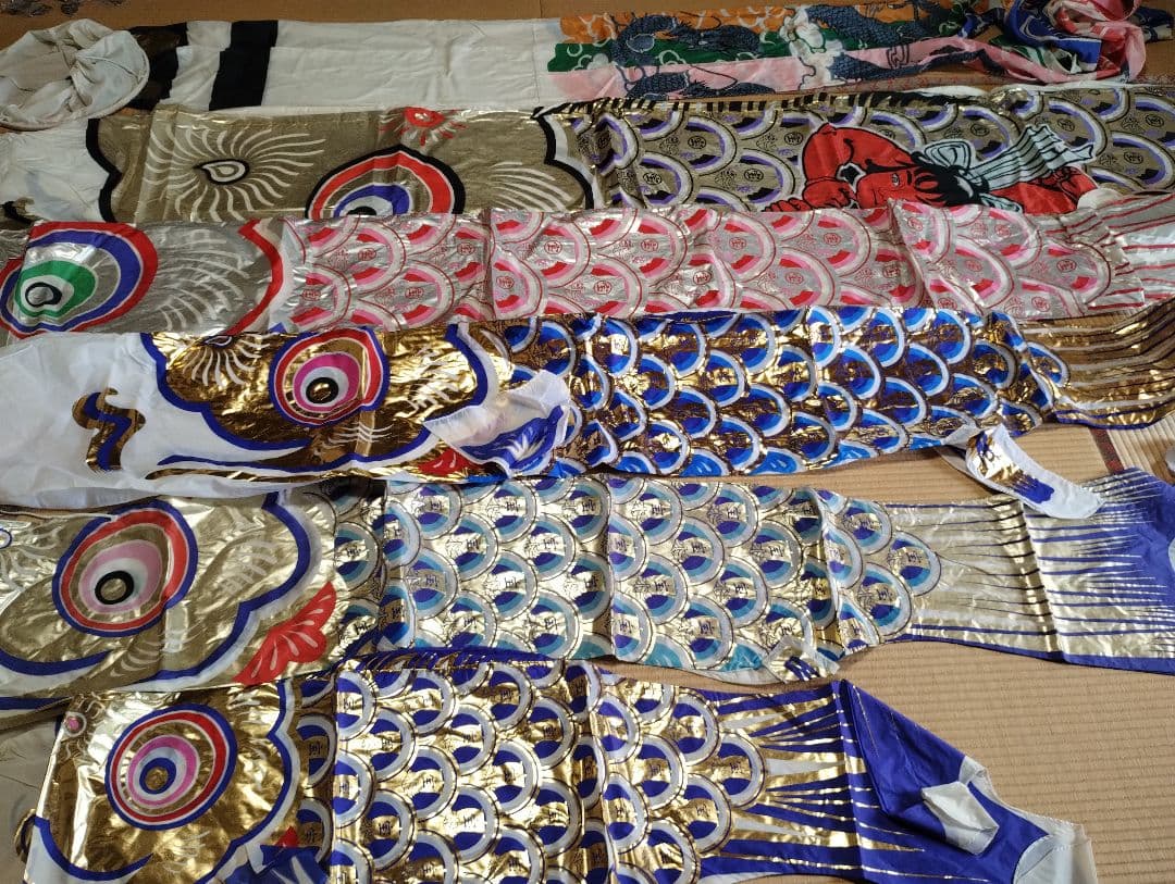 金銀宝船鯉 徳永鯉 鯉のぼり 6枚セット★値下げ相談可