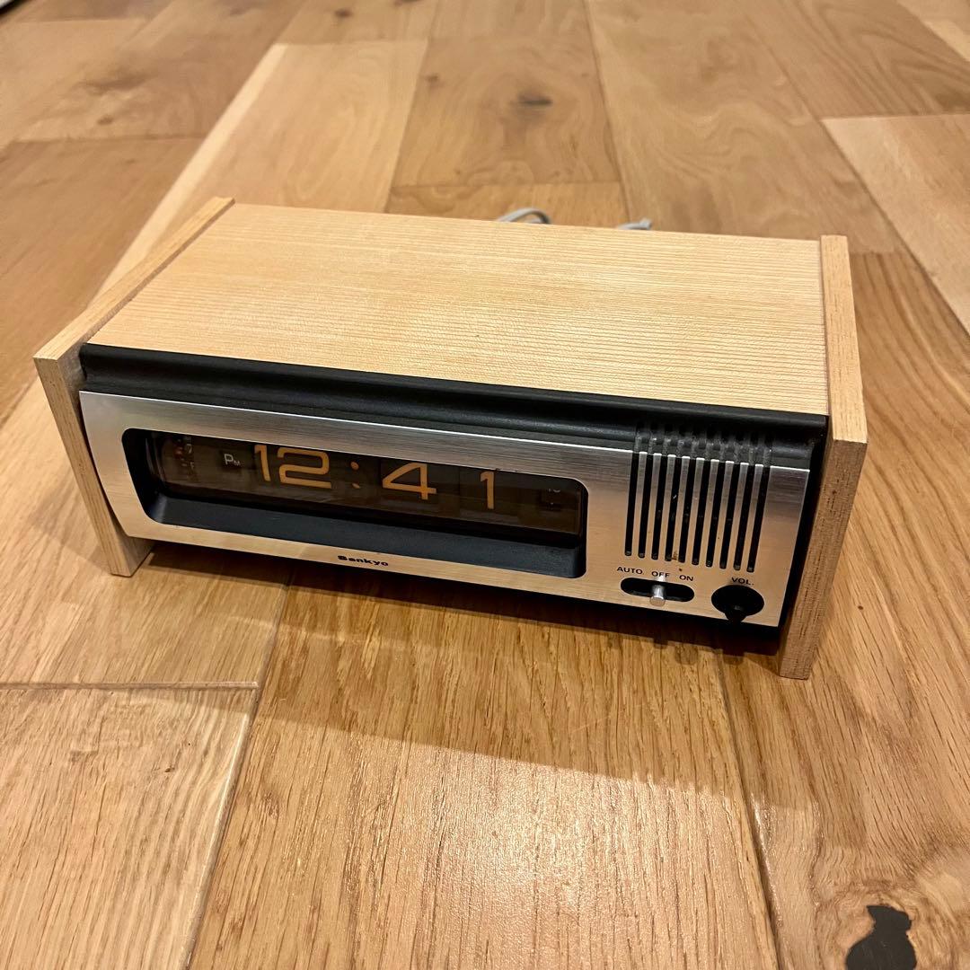 【昭和レトロ】三協精機 801ZA 木製 パタパタ時計【希少】禁じられた遊び