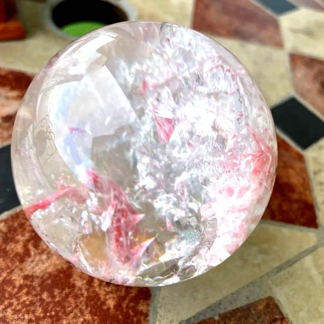 超激レア❗️❗️クォーツイン　ロードクロサイト　インカローズ　天然石　丸玉　水晶