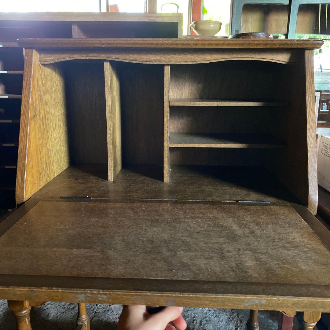 昭和レトロ　ビューロー　デスク　引き出し付　鉄道プレート　C571