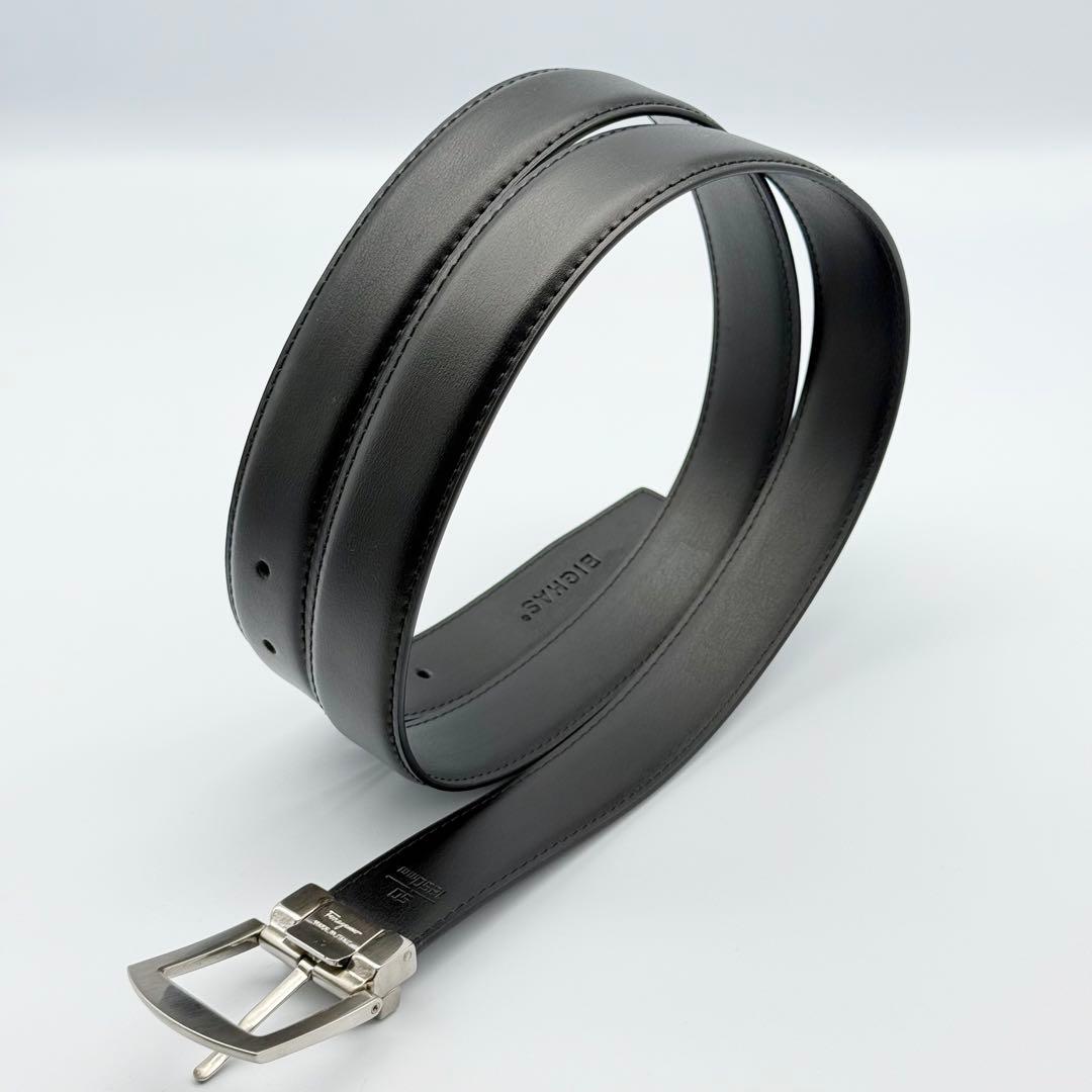 ✨良品✨フェラガモ ベルト シルバー金具 メンズ 本革 ビジネス 新品ベルト