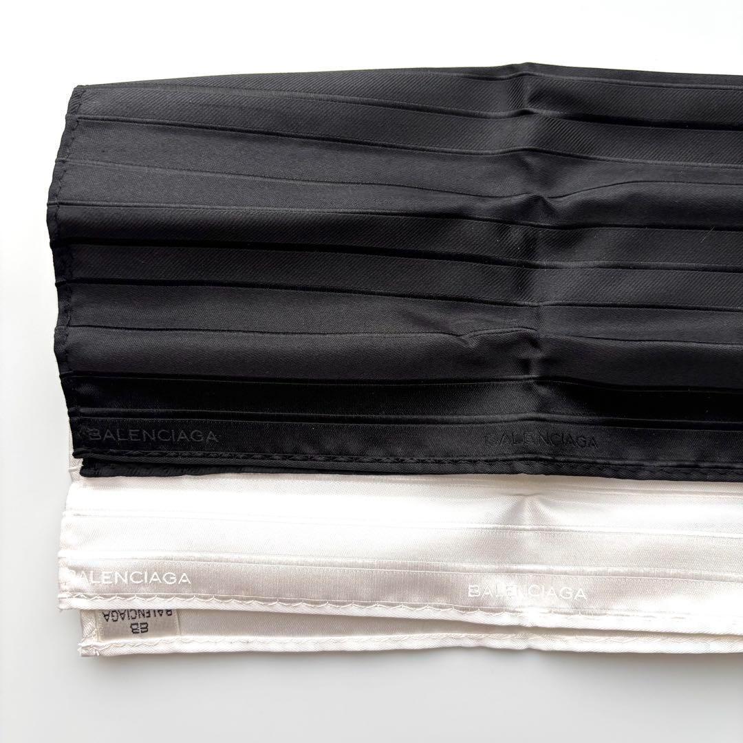 ꧁新品未使用꧂ バレンシアガ ネクタイ ナロータイ チーフ フォーマル ブラック