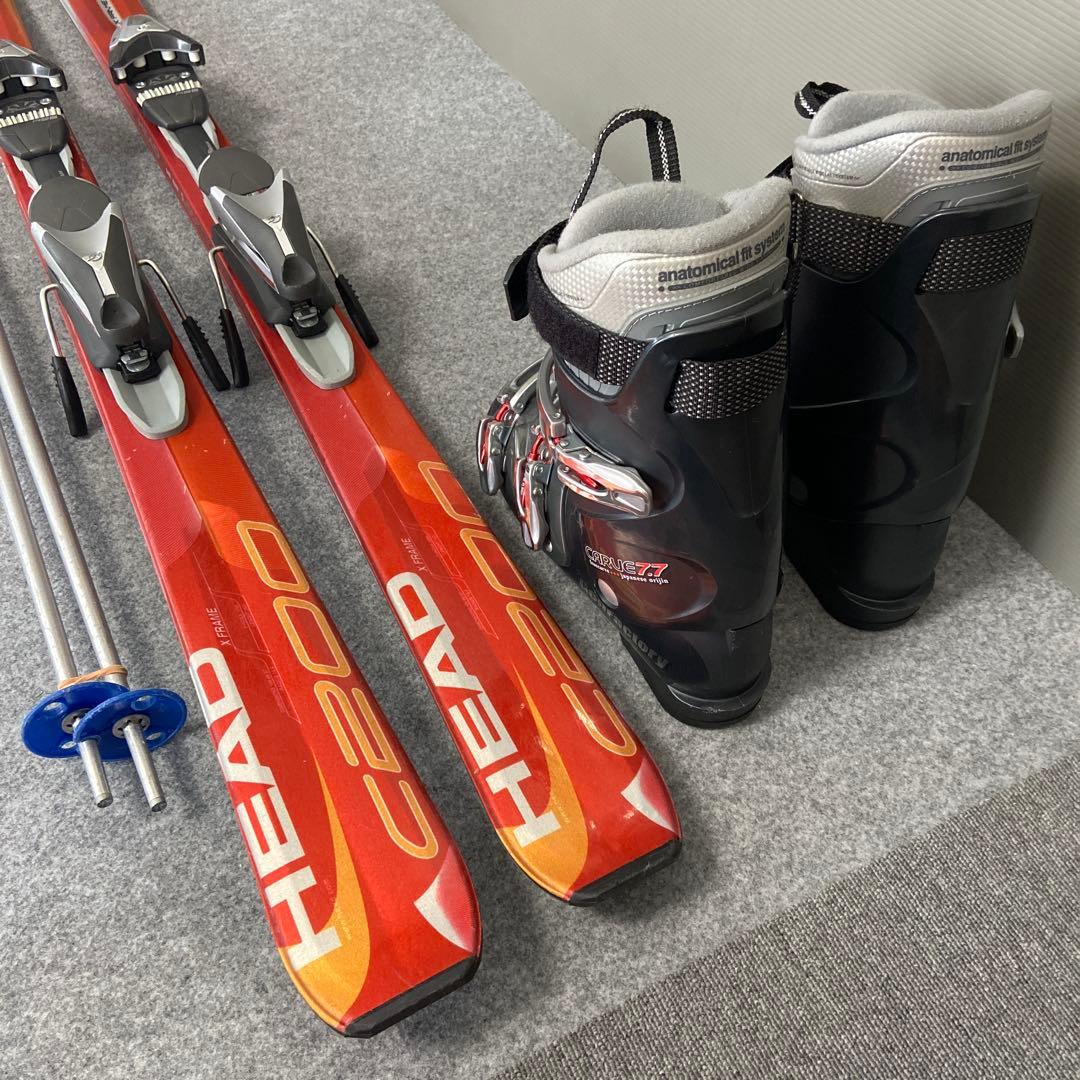 ★メンテ済 大人スキーセット 板HEAD163cm ブーツ26-26.5cm