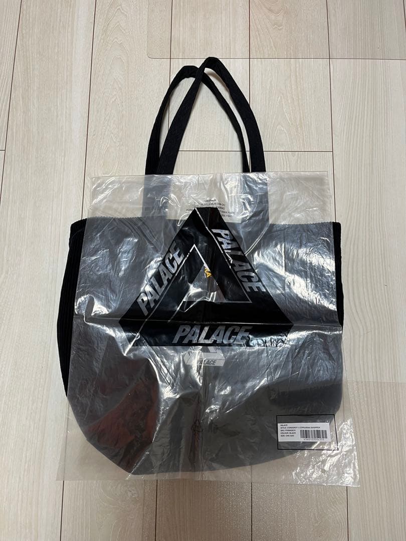 バッグ palace CORDUROY SHOPPER BLACK
