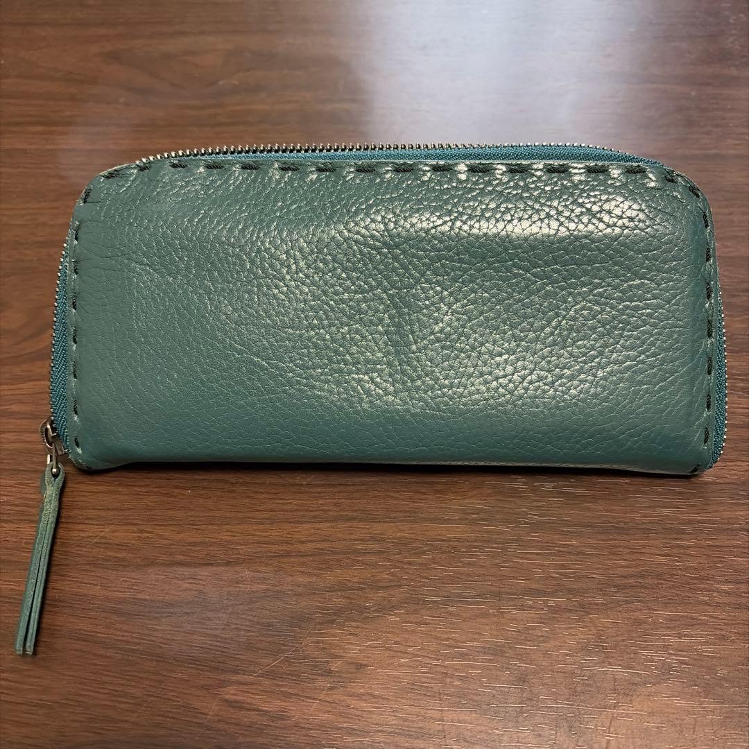 エンリーベグリン　グリーンレザー 長財布
