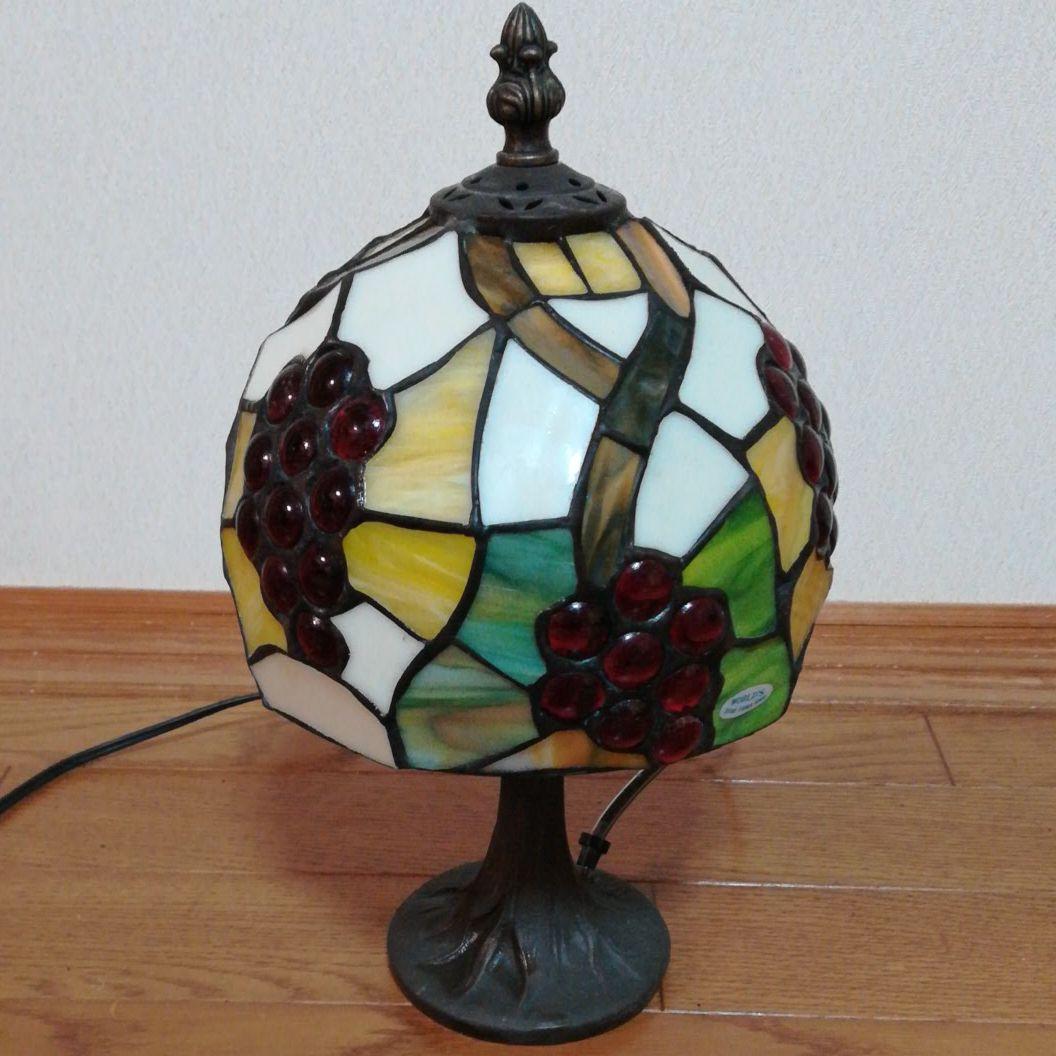 ティファニーステンドハウス ステンドグラスランプ 赤葡萄