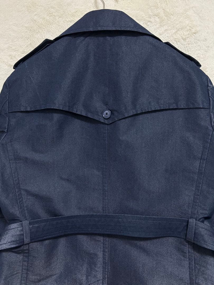 【極美品】TAGLIATORE メンズ トレンチコート 50 LL 薄ネイビー