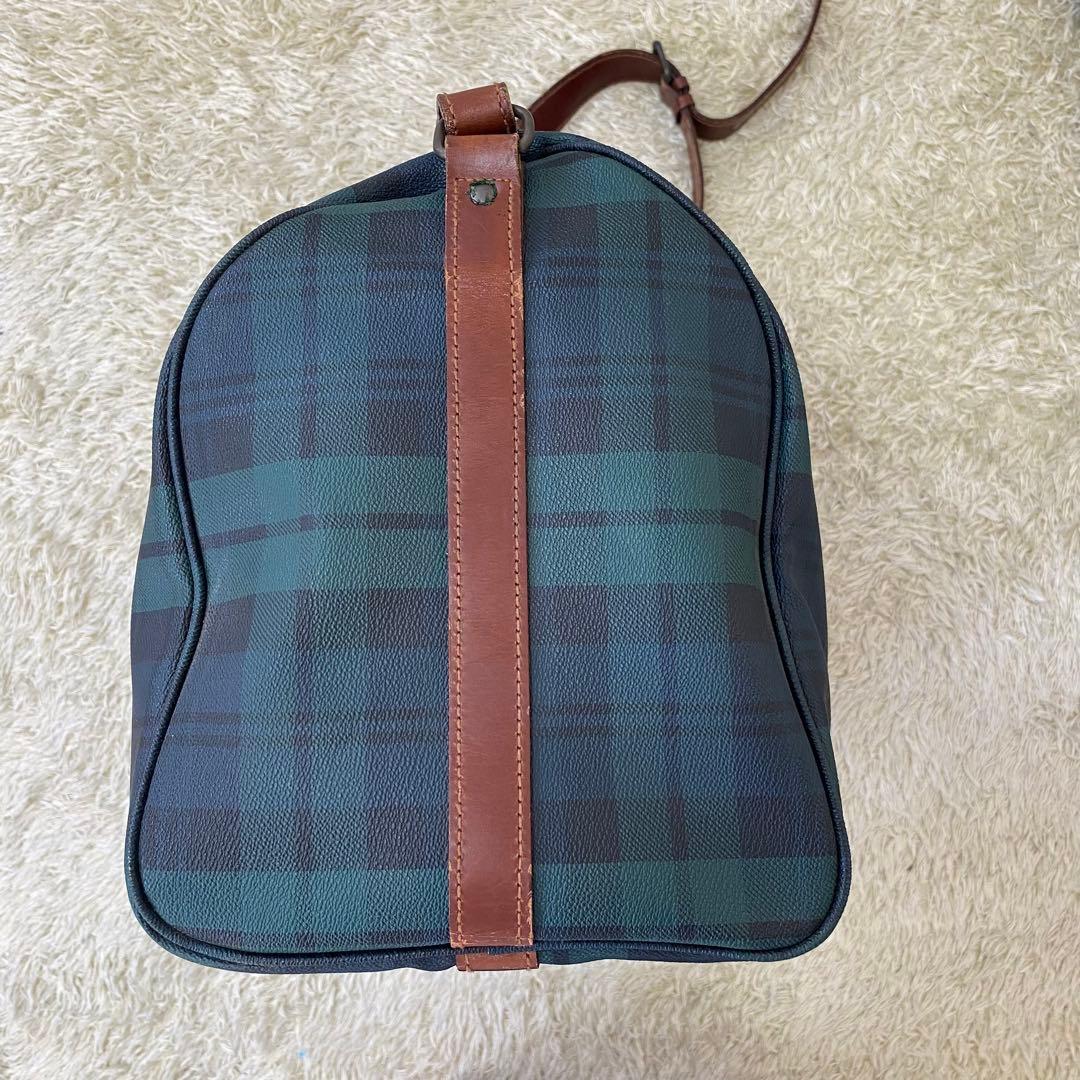 ポロラルフローレン　タータンチェック　2way　ボストンバッグ　グリーン　大容量