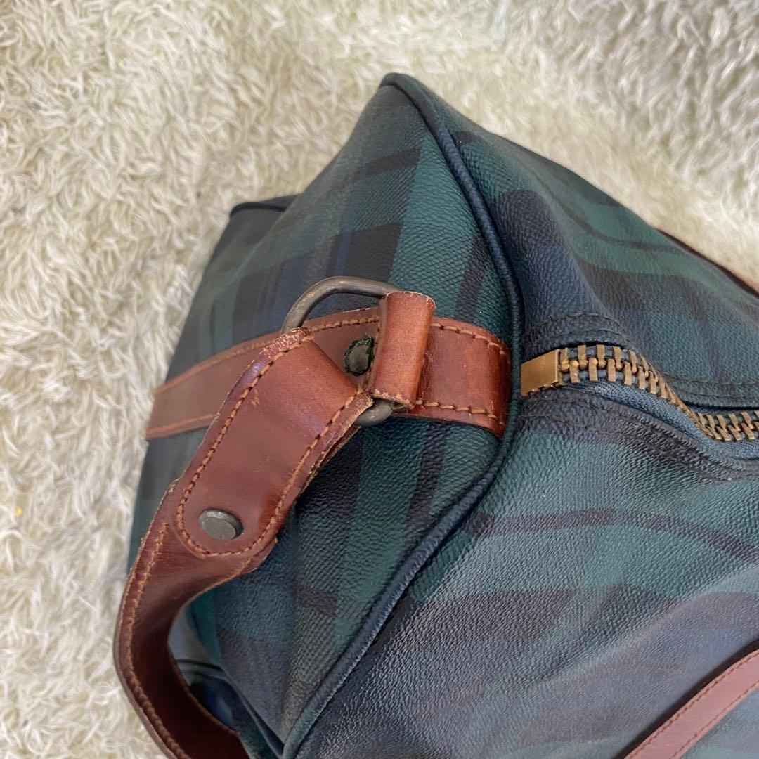 ポロラルフローレン　タータンチェック　2way　ボストンバッグ　グリーン　大容量