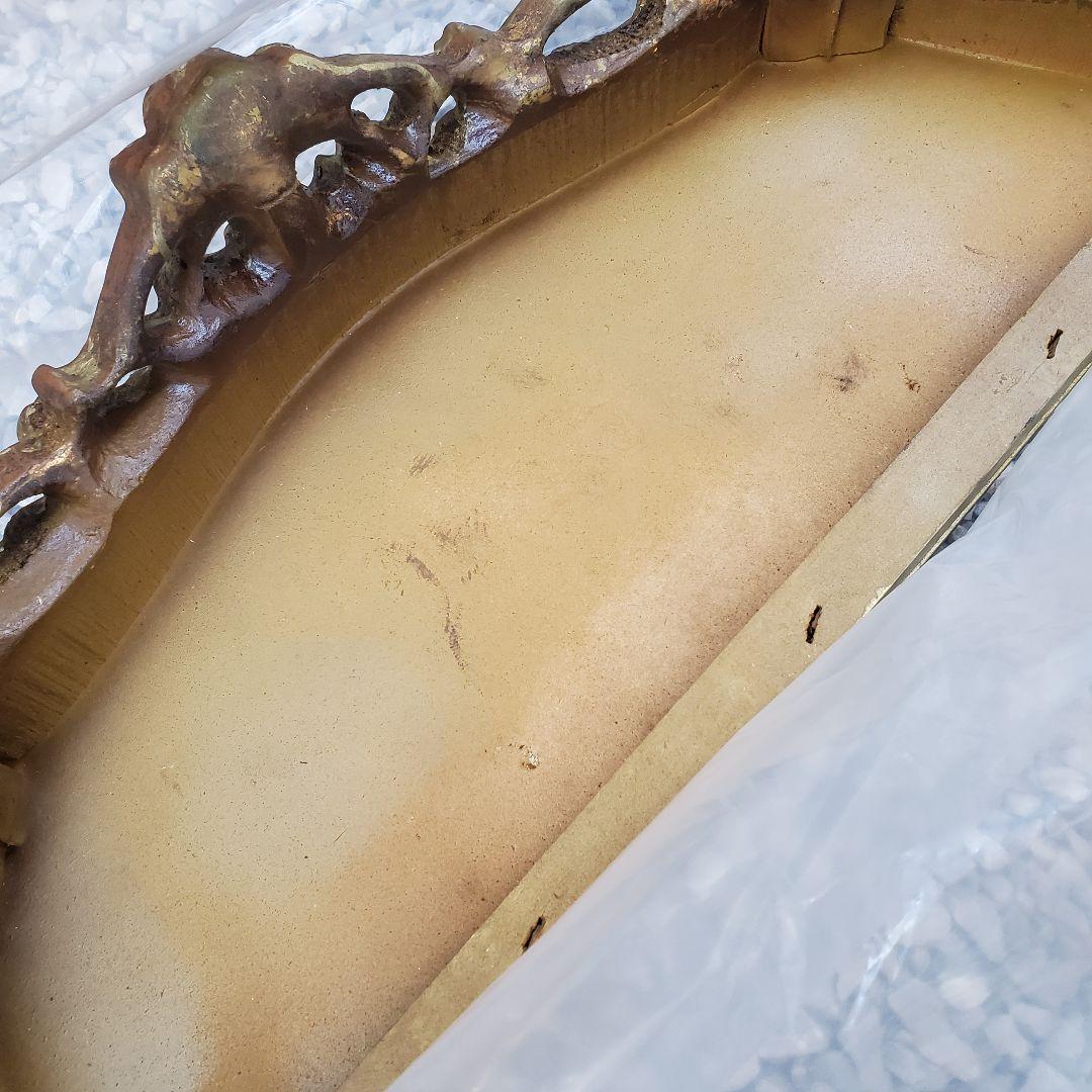 コンソールテーブル 木製 金箔 猫足