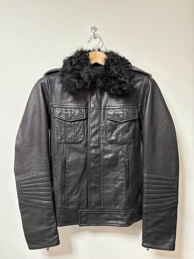 襟ファー シングルライダース