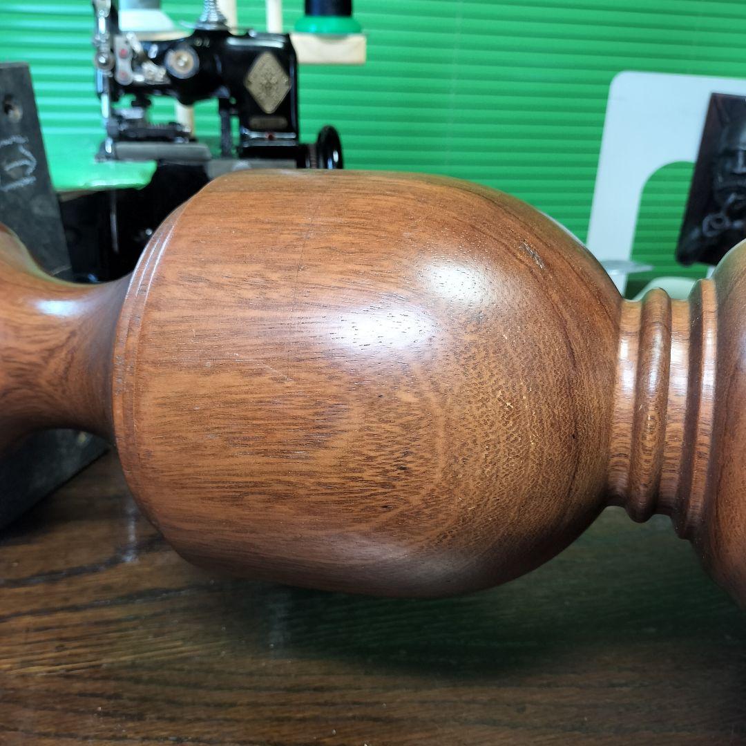 【ブラジル製】極太天然木挽物１本脚テーブルベースヴィンテージアンティーク