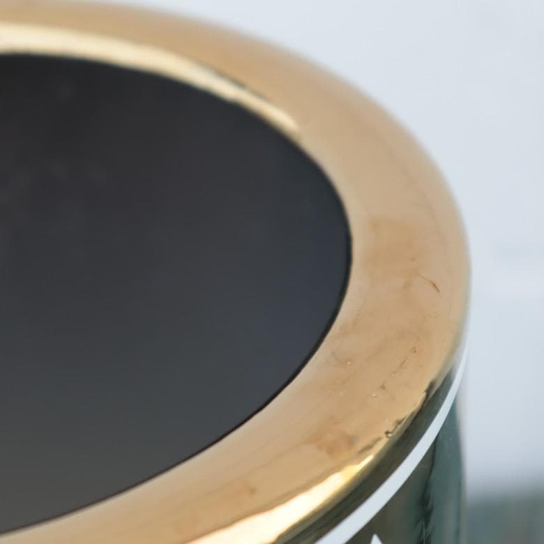 傘立て アンブレラスタンド 陶器製 ホワイト ゴールド モダン アート 02