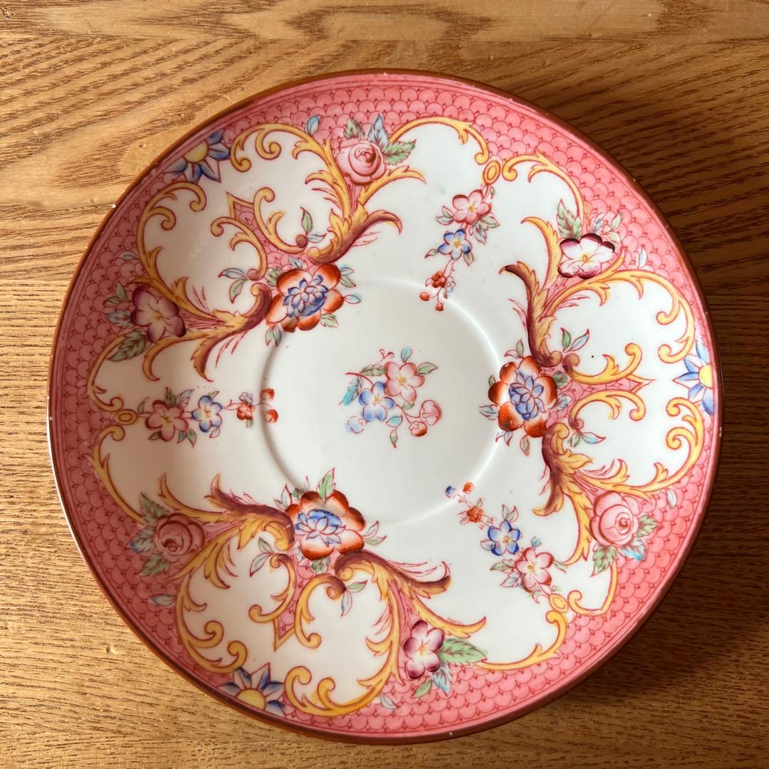 フランスサルグミンヌ窯、Mintonパターン148 ティーカップ＆ソーサー