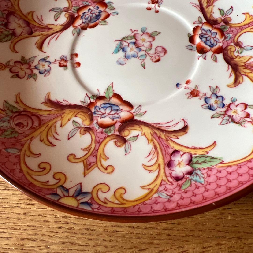 フランスサルグミンヌ窯、Mintonパターン148 ティーカップ＆ソーサー