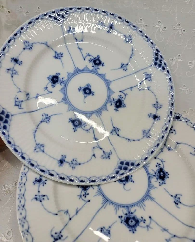 2枚✨ロイヤルコペンハーゲン ブルーフルテッド ハーフレース プレート 19 皿