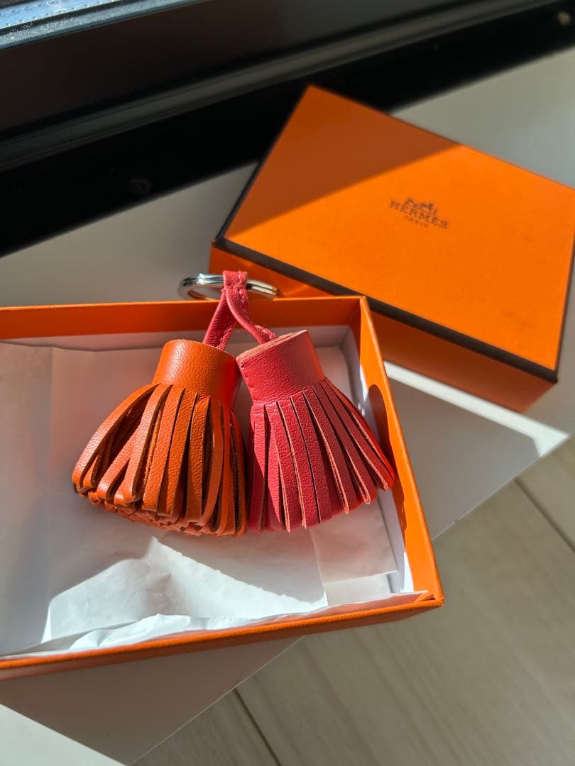 【未使用に近い】HERMES ウノドス　ローズアザレア×オレンジポピー