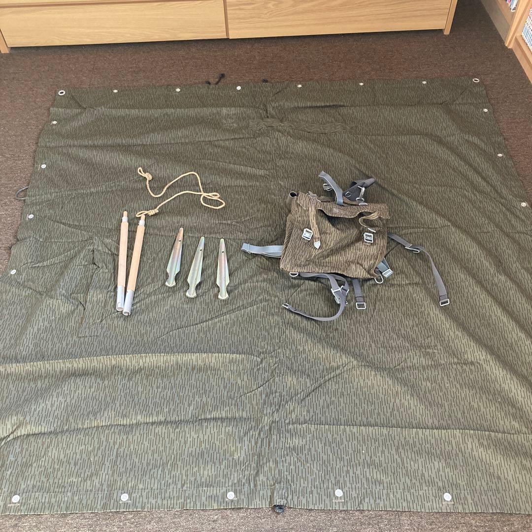 旧東ドイツ　NVA　バック　軍幕　タープ　ポンチョ　パンツ　装備