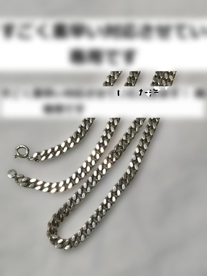 シルバー オーバルリンクチェーンネックレス 約50cm 925 50g