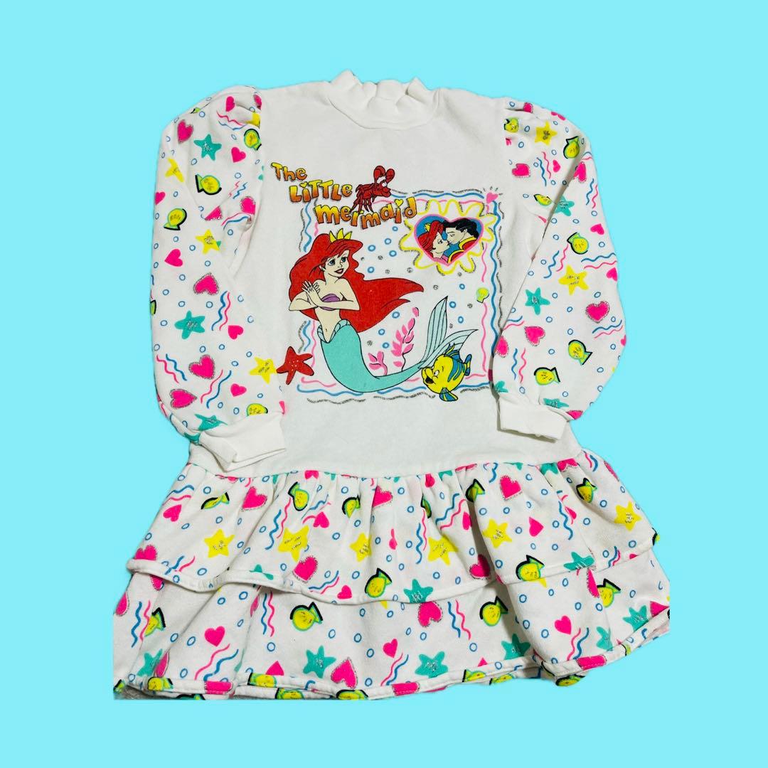リトルマーメイドチュニック ワンピース キッズ ヴィンテージ風
