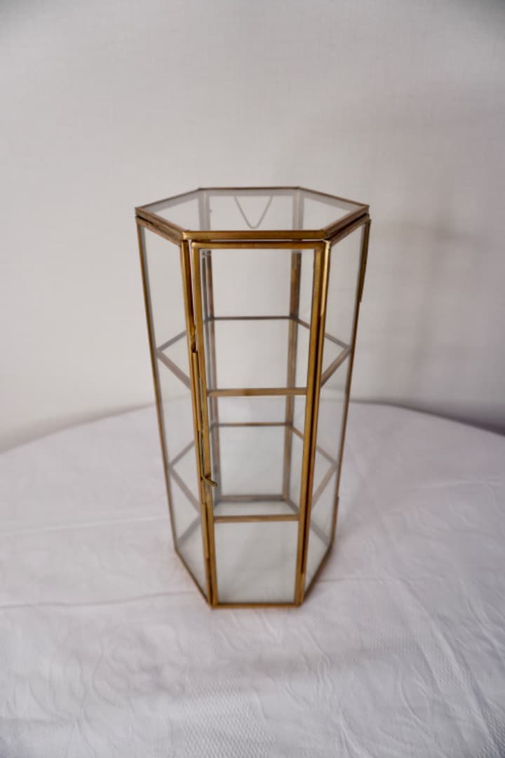 ガラスショーケース ジュエリーケース ヴィンテージ 真鍮