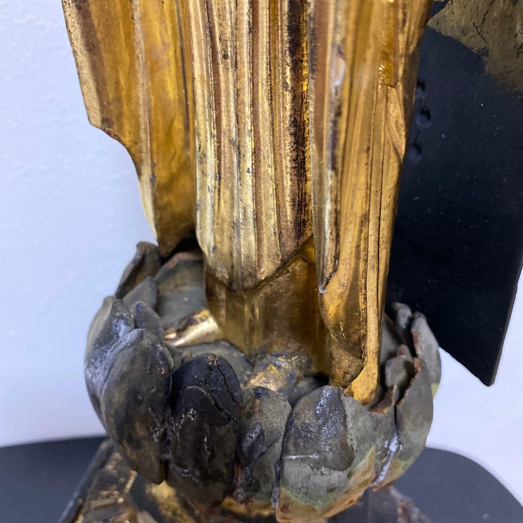 仏教美術 江戸時代 木彫 玉眼 如来像 仏像 高さ約61cm