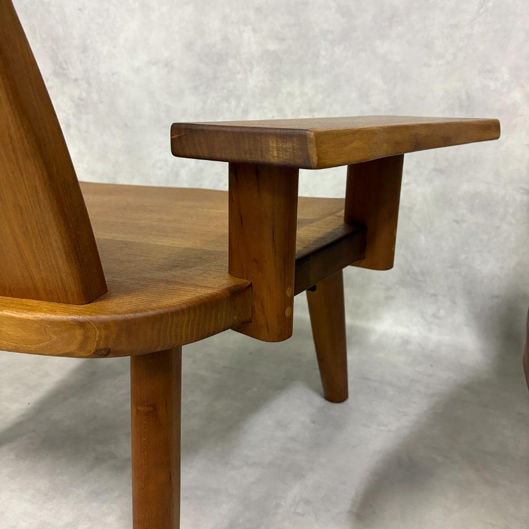 北欧　ラウンジチェア　無垢材【1脚】C