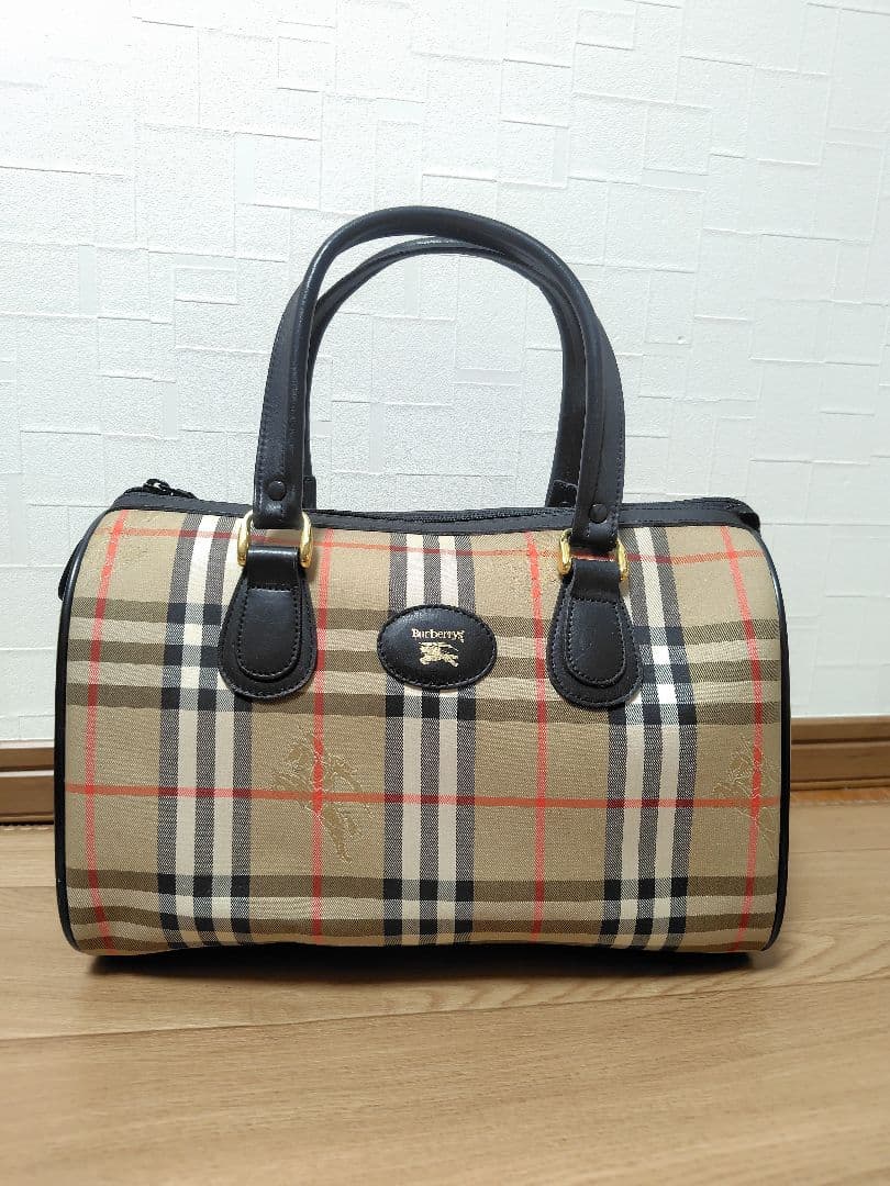 バーバリー　ミニボストンバッグ　ノバチェック