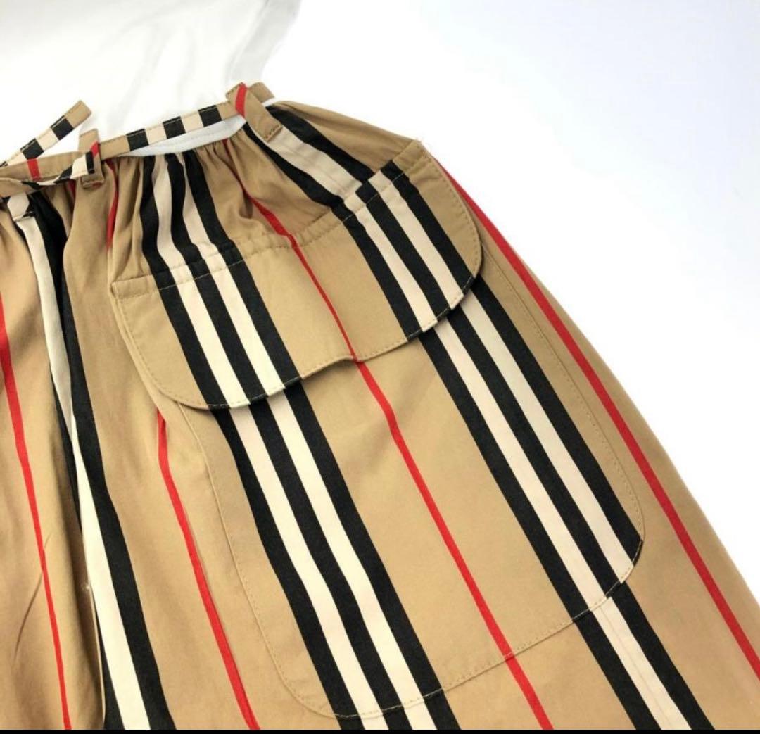 BURBERRY アイコンストライプ 切り替えワンピース