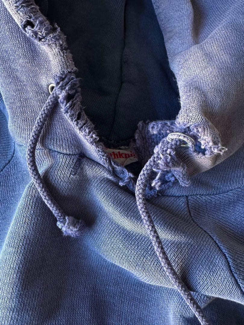 60s Healthknit ネイビー 茄子紺　フェードパーカー　襤褸