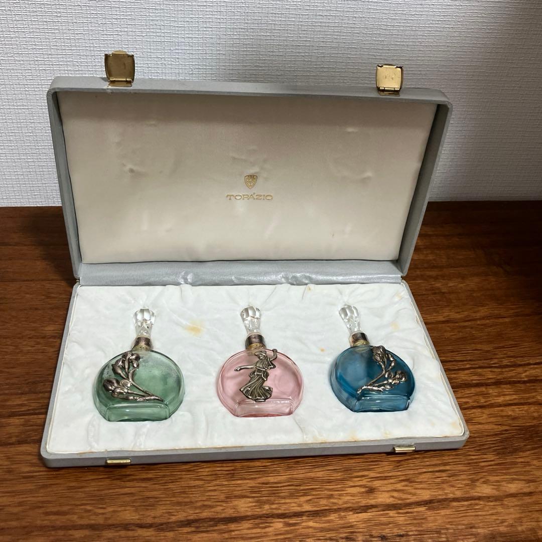 レトロ vintage イタリア製 ガラス瓶 ３点 セット